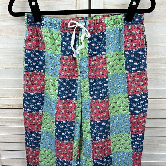 Vineyard Vines Sleepwear Patchwork Christmas Pajama PJ Pants Small - Picture 2 of 9